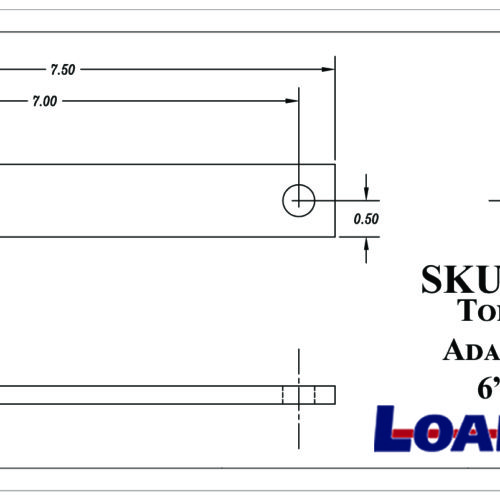 TONGUE JACK ADAPTER STRAP 6" FRAMES Load Rite Trailers