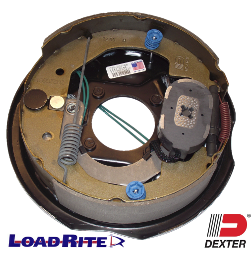 10" FREE BACKING ELECTRIC DRUM BRAKE ASSEMBLY LEFT HAND Load Rite Trailers