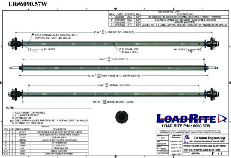 Axle Assemblies & Weldments Spring & Torsion Load Rite Trailers