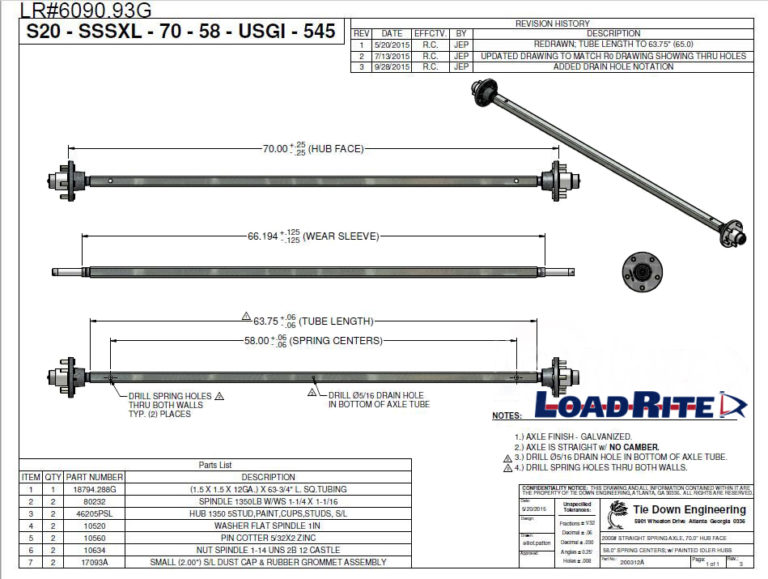 Axle Assemblies & Weldments Spring & Torsion Load Rite Trailers