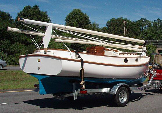 small sailboat and trailer