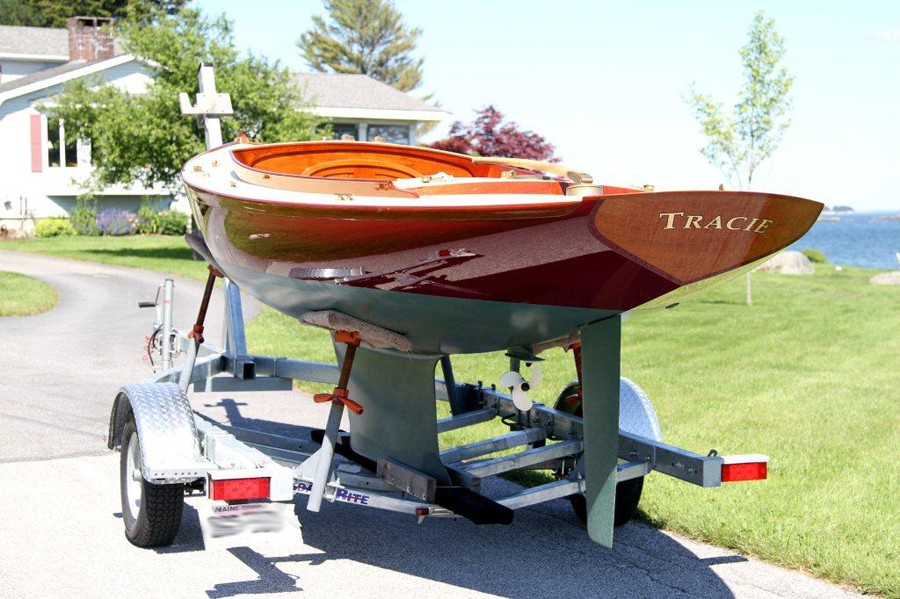 small sailboat and trailer