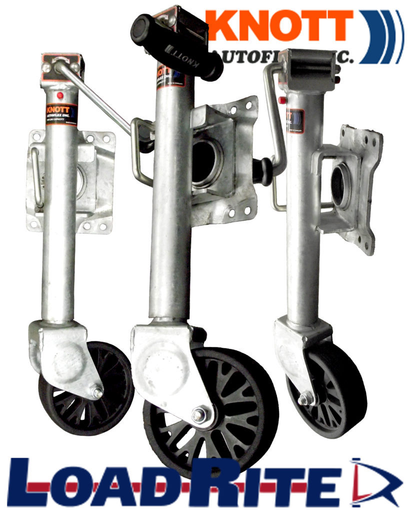 TONGUE JACK 1200LB WITH 6" SWIVEL WHEEL KNOTTⒸ Load Rite Trailers
